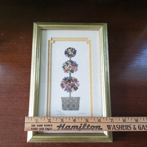 Pressed Flower Collage By Marion Signed - Picture 4 of 8